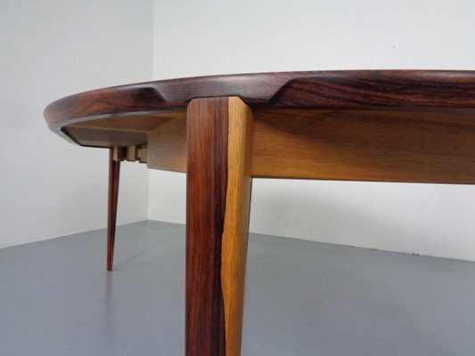 Large Rosewood Extendable Dining Table by Henry Rosengren Hansen for Brande Mobelindustri, 1960s-RDW-1300222