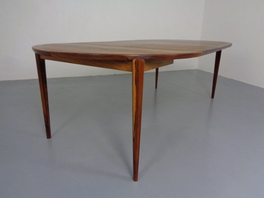 Large Rosewood Extendable Dining Table by Henry Rosengren Hansen for Brande Mobelindustri, 1960s-RDW-1300222