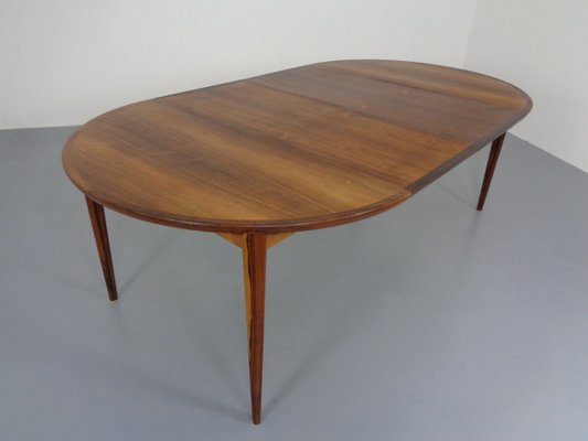 Large Rosewood Extendable Dining Table by Henry Rosengren Hansen for Brande Mobelindustri, 1960s-RDW-1300222