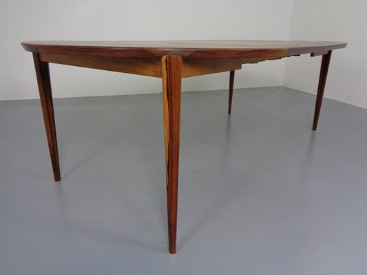 Large Rosewood Extendable Dining Table by Henry Rosengren Hansen for Brande Mobelindustri, 1960s-RDW-1300222