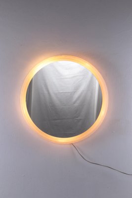 Large Round Acrylic Glass Bathroom Mirror from Hillebrand, Germany, 1960s-EZZ-1361064