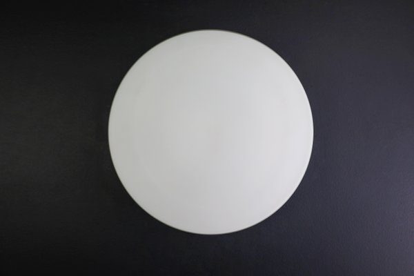 Large Round Opaline Ceiling or Wall Light from Staff Leuchten, Germany, 1970s-TRW-1729765