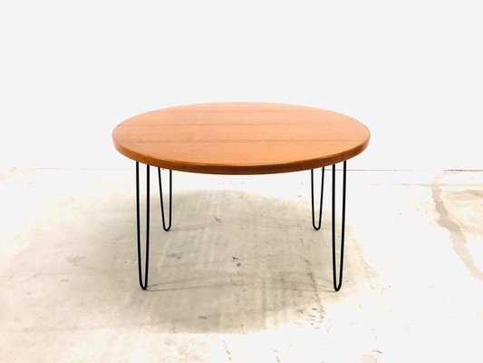 Large Round Teak Dining Table, 1960s-WSA-831290