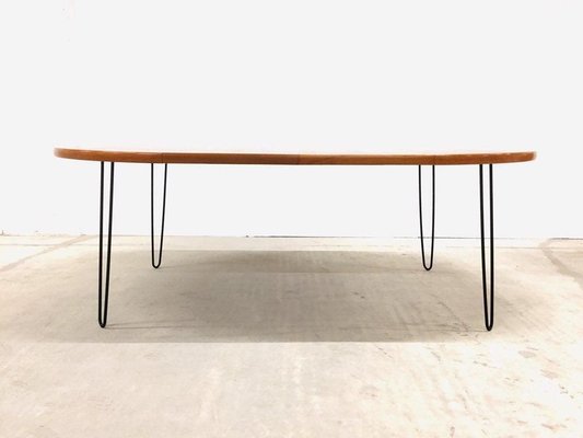 Large Round Teak Dining Table, 1960s-WSA-831290