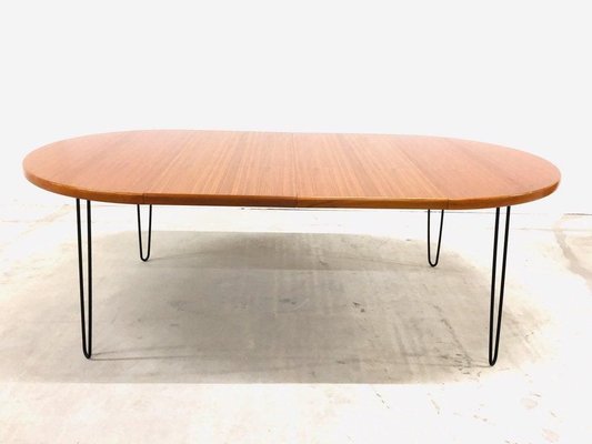 Large Round Teak Dining Table, 1960s-WSA-831290