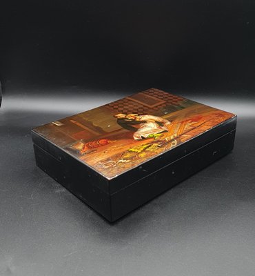 Large Russian Fedoskino Lacquer Box-OZS-1344489