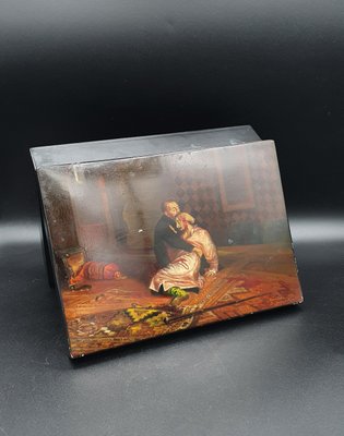 Large Russian Fedoskino Lacquer Box-OZS-1344489