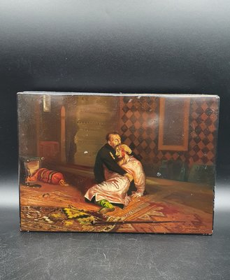 Large Russian Fedoskino Lacquer Box-OZS-1344489