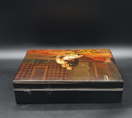 Large Russian Fedoskino Lacquer Box-OZS-1344489