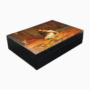 Large Russian Fedoskino Lacquer Box-OZS-1344489