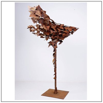 Large Rusted Sculpture, 2000s, Metal-JG-1797196