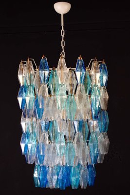 Large Sapphire Colored Murano Glass Chandeliers in the Style of C. Scarpa, Set of 2-MBH-1032470