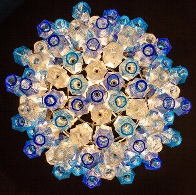 Large Sapphire Colored Murano Glass Chandeliers in the Style of C. Scarpa, Set of 2-MBH-1032470