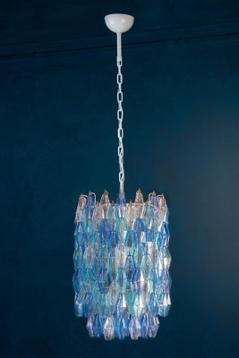 Large Sapphire Colored Murano Glass Chandeliers in the Style of C. Scarpa, Set of 2-MBH-1032470