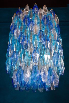 Large Sapphire Colored Murano Glass Chandeliers in the Style of C. Scarpa, Set of 2-MBH-1032470