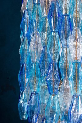 Large Sapphire Colored Murano Glass Chandeliers in the Style of C. Scarpa, Set of 2-MBH-1032470