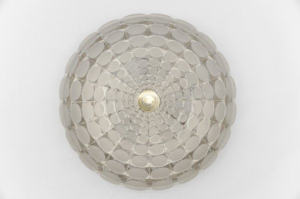 Large Satin Glass Flush Mount from Doria Leuchten, Germany, 1960s-KQB-1756911