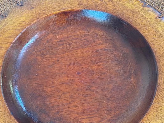 Large Scandinavian Decorative Wooden Plate, 1960s-UR-1740702