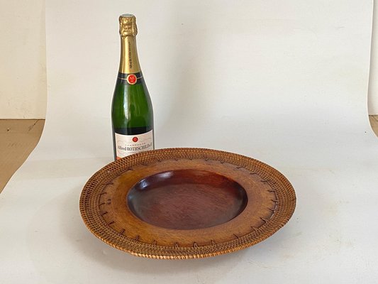 Large Scandinavian Decorative Wooden Plate, 1960s-UR-1740702