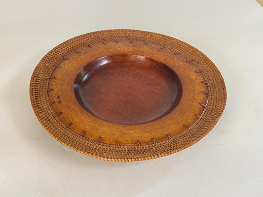 Large Scandinavian Decorative Wooden Plate, 1960s-UR-1740702