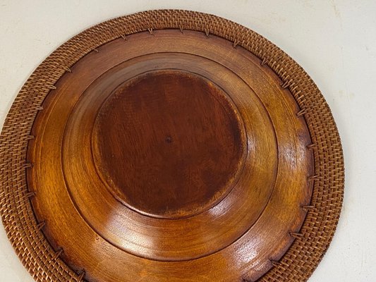 Large Scandinavian Decorative Wooden Plate, 1960s-UR-1740702