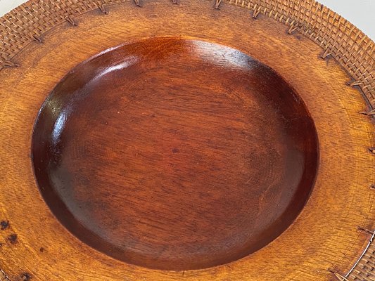 Large Scandinavian Decorative Wooden Plate, 1960s-UR-1740702