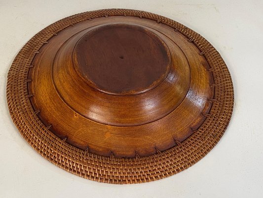 Large Scandinavian Decorative Wooden Plate, 1960s-UR-1740702