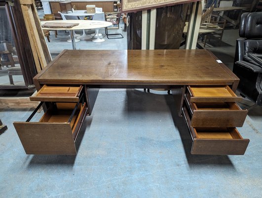 Large Scandinavian Desk in Solid Walnut-HLV-1819786