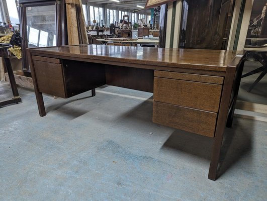 Large Scandinavian Desk in Solid Walnut-HLV-1819786