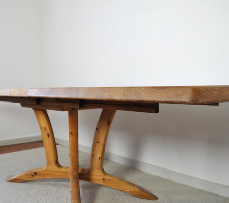 Large Scandinavian Extendable Dining Table in Pine-HPQ-1339152