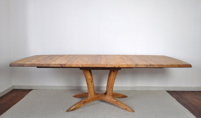 Large Scandinavian Extendable Dining Table in Pine-HPQ-1339152