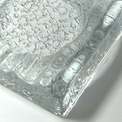 Large Scandinavian Glass Ashtray from Pukeberg, 1970s-GIW-704770