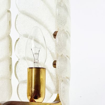 Large Scandinavian Glass & Brass Leaf Wall Light attributed to Carl Fagerlund for Orrefors, 1960s-BMM-1723925