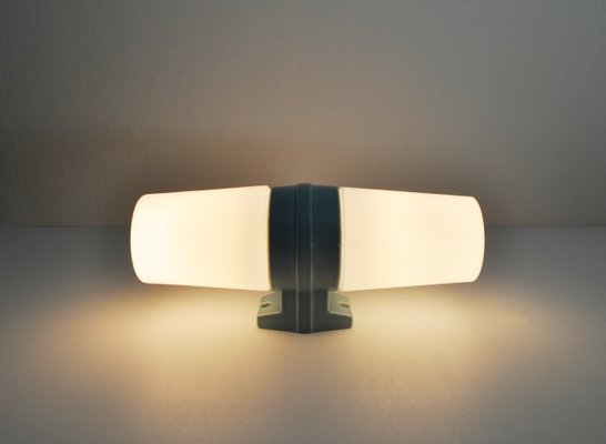 Large Scandinavian Modern Opaline Glass and Porcelain Wall Light from Ifö, 1960s-HPQ-1438605