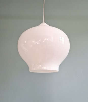 Large Scandinavian Pendant Light in White Opaline, h.a Jakobsson by Hans Agne Jakobsson for Staff Leuchten, 1960s-FAX-2033713