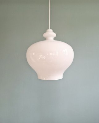 Large Scandinavian Pendant Light in White Opaline, h.a Jakobsson by Hans Agne Jakobsson for Staff Leuchten, 1960s-FAX-2033713