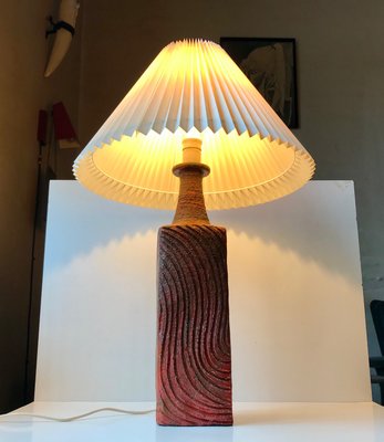 Large Scandinavian Stoneware Table Lamp from Ribe, 1970s-LCR-931130