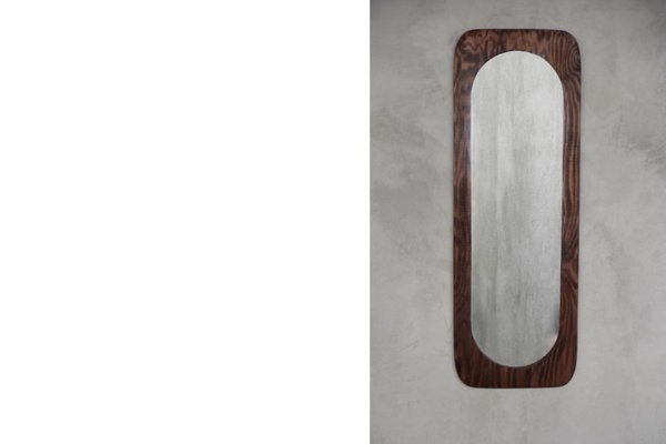 Large Scandinavian Wooden Wall Mirror, 1950s-ZAA-893754