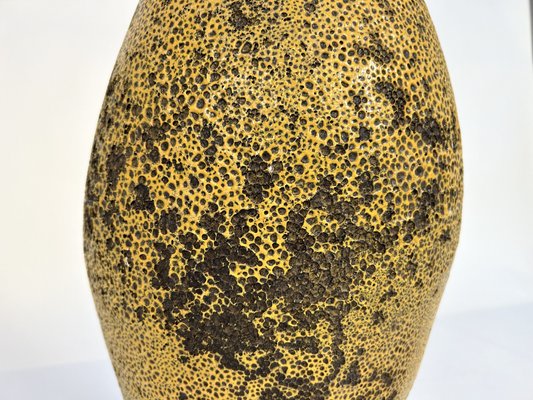 Large Sculptural Fat Lava Ceramic Jar-Shaped Floor Vase, 1950s-JP-2023749