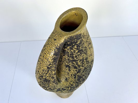 Large Sculptural Fat Lava Ceramic Jar-Shaped Floor Vase, 1950s-JP-2023749