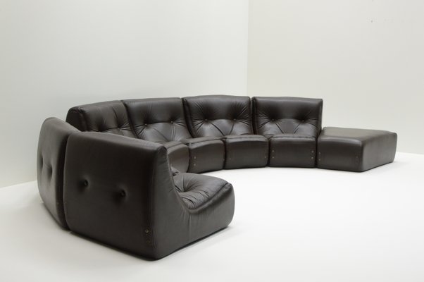 Large Set Curved Modular Sofa, France, 1970s, Set of 8-MLD-2018200