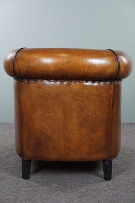 Large Sheep Leather Club Chair-HPP-1794056