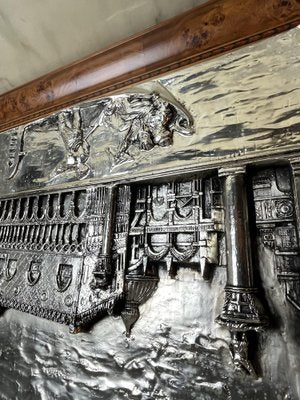 Large Silver Bas Relief of St. Mark's Square, Venice, 1980s-YST-1768604