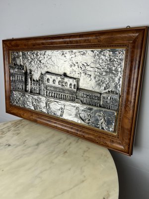 Large Silver Bas Relief of St. Mark's Square, Venice, 1980s-YST-1768604