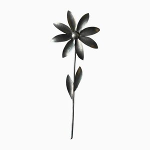 Large Silver Pewter Flower by Le Dauphin, 1960s-AIU-2032497