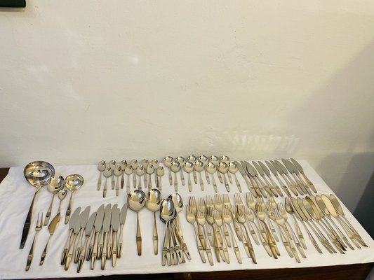 Large Silver Savoy Cutlery Set from Robbe & Berking, 1970s, Set of 97-RZY-1751980