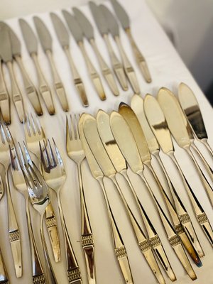 Large Silver Savoy Cutlery Set from Robbe & Berking, 1970s, Set of 97-RZY-1751980