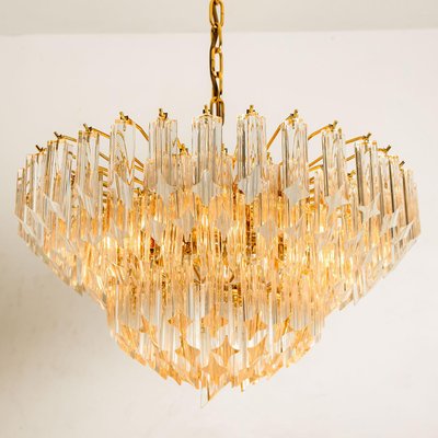 Large Six-Tier Crystal Chandelier from Mazzega, 1960s-VDW-1010835