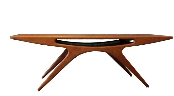 Large Smile Coffee Table in Teak by Johannes Andersen for CFC Silkeborg, 1960s-BPJ-1397032