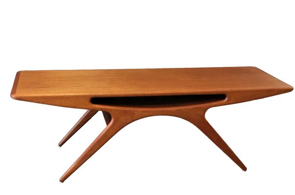 Large Smile Coffee Table in Teak by Johannes Andersen for CFC Silkeborg, 1960s-BPJ-1397032